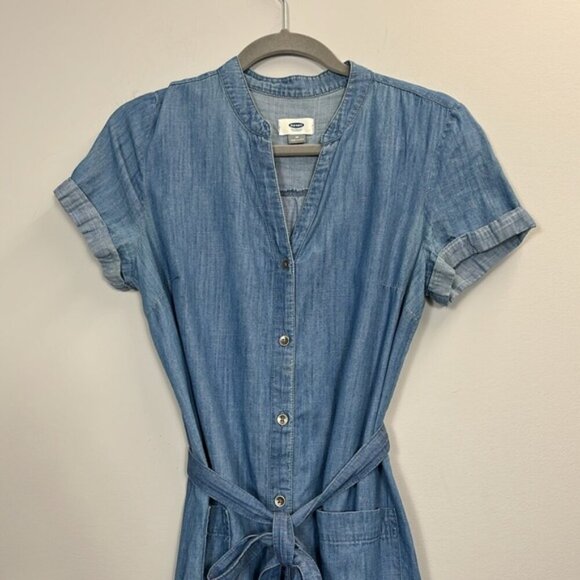 Old Navy button down light denim dress medium - Picture 4 of 5